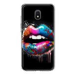 Samsung Galaxy J3 J337 Colorful Lip Graffiti Painting Art Hybrid Protective Phone Case Cover