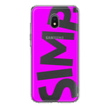 Samsung Galaxy J3 J337 Hot Pink Clear Funny Text Quote Simp Hybrid Protective Phone Case Cover