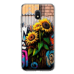 Samsung Galaxy J3 J337 Sunflowers Graffiti Painting Art Hybrid Protective Phone Case Cover
