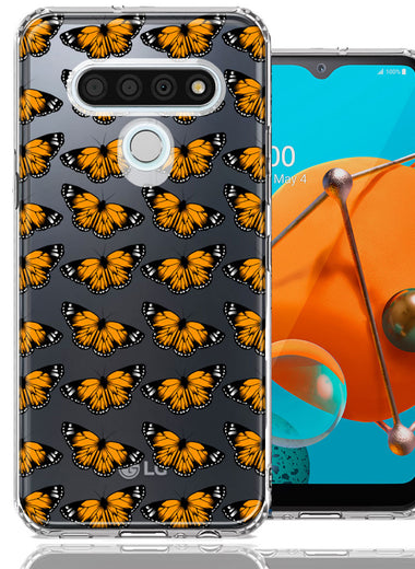 LG K51 Monarch Butterflies Design Double Layer Phone Case Cover