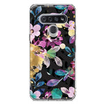 LG K51 Zebra Stripes Tropical Flowers Purple Blue Summer Vibes Hybrid Protective Phone Case Cover