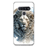 LG K51 Abstract Lion Sculpture Hybrid Protective Phone Case Cover