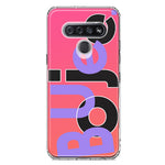 LG K51 Pink Purple Clear Funny Text Quote Boujee Hybrid Protective Phone Case Cover