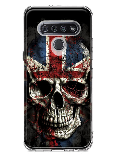 LG Stylo 6 British UK Flag Skull Hybrid Protective Phone Case Cover