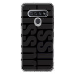 LG K51 Black Clear Funny Text Quote Bussin Hybrid Protective Phone Case Cover