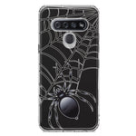 LG Stylo 6 Creepy Black Spider Web Halloween Horror Spooky Hybrid Protective Phone Case Cover