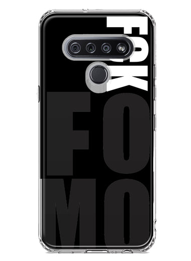 LG Stylo 6 Black Clear Funny Text Quote Fckfomo Hybrid Protective Phone Case Cover