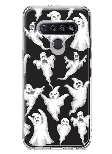 LG Stylo 6 Cute Halloween Spooky Floating Ghosts Horror Scary Hybrid Protective Phone Case Cover