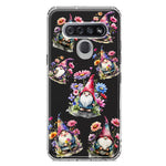 LG K51 Cute Pink Purple Cosmos Flowers Gnomes Spring Floral Double Layer Phone Case Cover