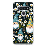 LG K51 Cute White Daisies Gnomes Flowers Floral Double Layer Phone Case Cover