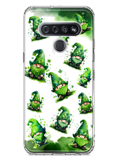LG Stylo 6 Gnomes Shamrock Lucky Green Clover St. Patrick Hybrid Protective Phone Case Cover