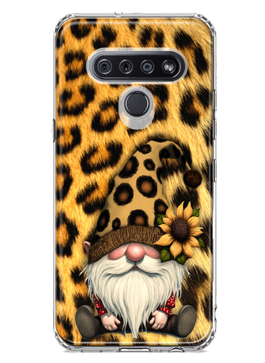 LG Stylo 6 Gnome Sunflower Leopard Hybrid Protective Phone Case Cover
