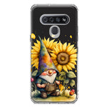 LG K51 Cute Gnome Sunflowers Clear Hybrid Protective Phone Case Cover