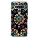 LG K51 Mandala Geometry Abstract Elephant Pattern Hybrid Protective Phone Case Cover