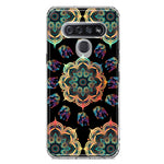 LG Stylo 6 Mandala Geometry Abstract Elephant Pattern Hybrid Protective Phone Case Cover