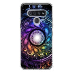 LG K51 Mandala Geometry Abstract Galaxy Pattern Hybrid Protective Phone Case Cover