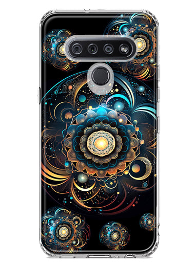 LG Stylo 6 Mandala Geometry Abstract Multiverse Pattern Hybrid Protective Phone Case Cover