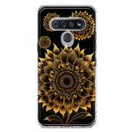 LG K51 Mandala Geometry Abstract Sunflowers Pattern Hybrid Protective Phone Case Cover