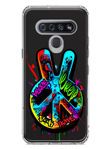 LG Stylo 6 Peace Graffiti Painting Art Hybrid Protective Phone Case Cover