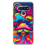 LG K51 Neon Rainbow Psychedelic Trippy Hippie Bomb Star Dream Hybrid Protective Phone Case Cover