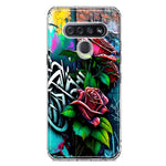 LG Stylo 6 Red Roses Graffiti Painting Art Hybrid Protective Phone Case Cover