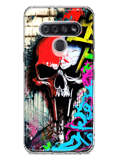LG Stylo 6 Skull Face Graffiti Painting Art Hybrid Protective Phone Case Cover