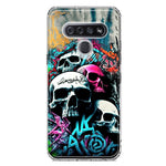 LG K51 Skulls Graffiti Painting Art Hybrid Protective Phone Case Cover