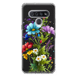LG K51 Purple Yellow Red Spring Flowers Floral Hybrid Protective Phone Case Cover