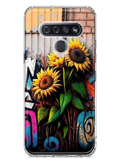 LG Stylo 6 Sunflowers Graffiti Painting Art Hybrid Protective Phone Case Cover
