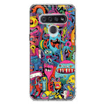 LG K51 Psychedelic Trippy Happy Aliens Characters Hybrid Protective Phone Case Cover