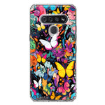 LG K51 Psychedelic Trippy Butterflies Pop Art Hybrid Protective Phone Case Cover