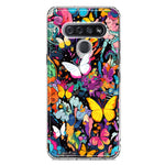 LG Stylo 6 Psychedelic Trippy Butterflies Pop Art Hybrid Protective Phone Case Cover