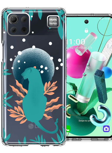 LG K92 Moon Green Jaguar Design Double Layer Phone Case Cover