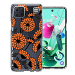 LG K92 Orange Chrysanthemum Flowers Design Double Layer Phone Case Cover