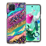 LG K92 Leopard Paint Colorful Beautiful Abstract Milkyway Double Layer Phone Case Cover