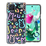 LG K92 Leopard Easter Bunny Candy Colorful Rainbow Double Layer Phone Case Cover