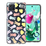 LG K92 Pastel Easter Polkadots Bunny Chick Candies Double Layer Phone Case Cover