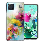 For LG K92 Watercolor Flowers Abstract Spring Colorful Floral Painting Phone Case Cover