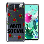 LG K92 Anti Social Roses Design Double Layer Phone Case Cover