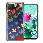 LG K92 Colorful Butterflies Design Double Layer Phone Case Cover