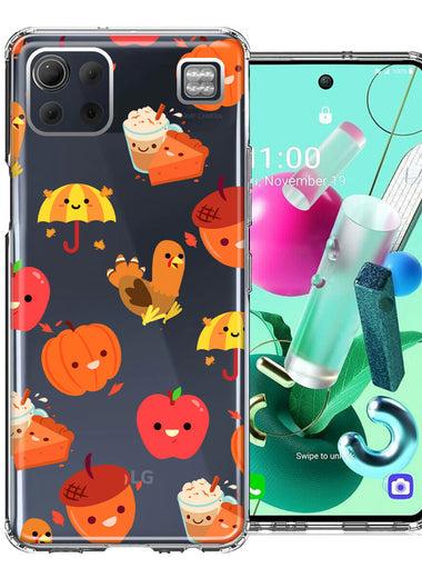 LG K92 Thanksgiving Autumn Fall Design Double Layer Phone Case Cover