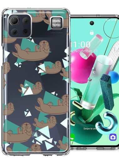 LG K92 Cute Otter Design Double Layer Phone Case Cover