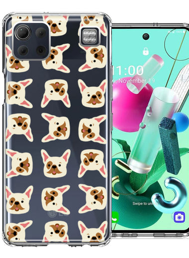 LG K92 Frenchie Bulldog Polkadots Design Double Layer Phone Case Cover