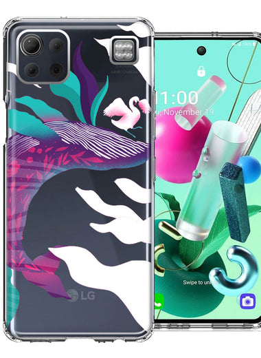LG K92 Mystic Floral Whale Design Double Layer Phone Case Cover