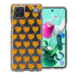 LG K92 Pizza Hearts Polka dots Design Double Layer Phone Case Cover