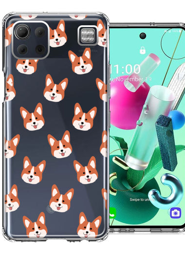 LG K92 Shiba Inu Polkadots Design Double Layer Phone Case Cover