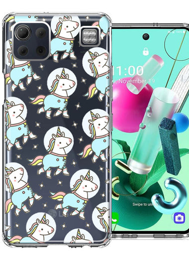 LG K92 Space Unicorns Design Double Layer Phone Case Cover
