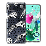 LG K92 Tiger Polkadots Design Double Layer Phone Case Cover