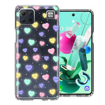 LG K92 Valentine's Day Heart Candies Polkadots Design Double Layer Phone Case Cover