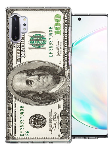 Samsung Galaxy Note 10 Plus Benjamin $100 Bill Design Double Layer Phone Case Cover